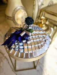 Regal Silver & Blue Chocolate Dome – Image 2