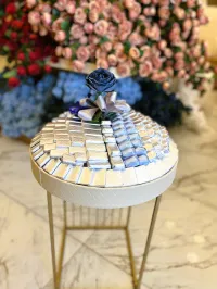 Regal Silver & Blue Chocolate Dome – Image 1