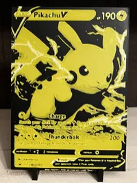Pikachu Pokémon Card 3D Printed Art – Gamer Wall Decor – Image 1
