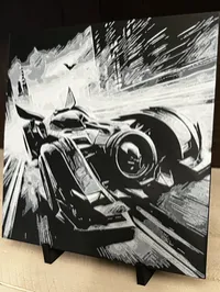 Batmobile 3D Printed Art – Batman Car Wall & Shelf Decor – Image 2