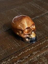 Bullet Casing Resin Skull – Copper & Black, Mini – Image 1
