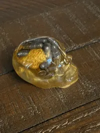 Bullet Casing Resin Skull – Gold, Mini – Image 5