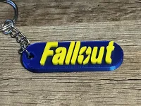 Fallout Vault Keychain 2 3/4" Vault-Tec Inspired Key Fob with Chain| Gamer – Image 2