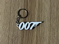 James Bond 007 Keychain 2.5" Spy-Inspired Key Fob with Chain & Ring Collectible – Image 2