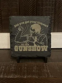 Gunshow Slate Coaster – Gun Collector Gift (Single or Set of 4) – Image 2