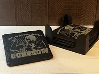 Gunshow Slate Coaster – Gun Collector Gift (Single or Set of 4) – Image 1