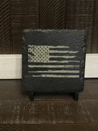 American Flag Slate Coaster – Gun Collector Gift (Single or Set of 4) – Image 2