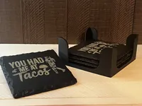 You Had Me at Tacos Slate Coaster – Gun Collector Gift (Single or Set of 4) – Image 1