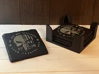 1776 Punisher Slate Coaster – Gun Collector Gift (Single or Set of 4) – Image 2