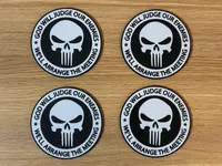 Punisher Coaster Set of 4 with Holder – 3D Printed – Image 1