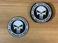 Punisher Coaster Set of 4 with Holder – 3D Printed – Image 2