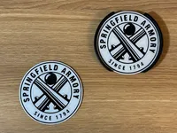 Springfield Armory-Themed Coaster Set of 4 with Holder – 3D Printed – Image 2