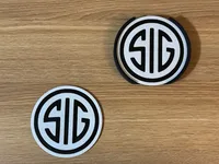 SIG-Themed Coaster Set of 4 with Holder – 3D Printed – Image 2