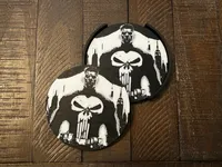 Punisher Comic Coaster Set of 4 with Holder – 3D Printed – Image 2