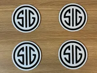 SIG-Themed Coaster Set of 4 with Holder – 3D Printed – Image 1