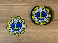 Vault Boy & Vault-Tec Coaster Set of 4 with Holder – 3D Printed – Image 2