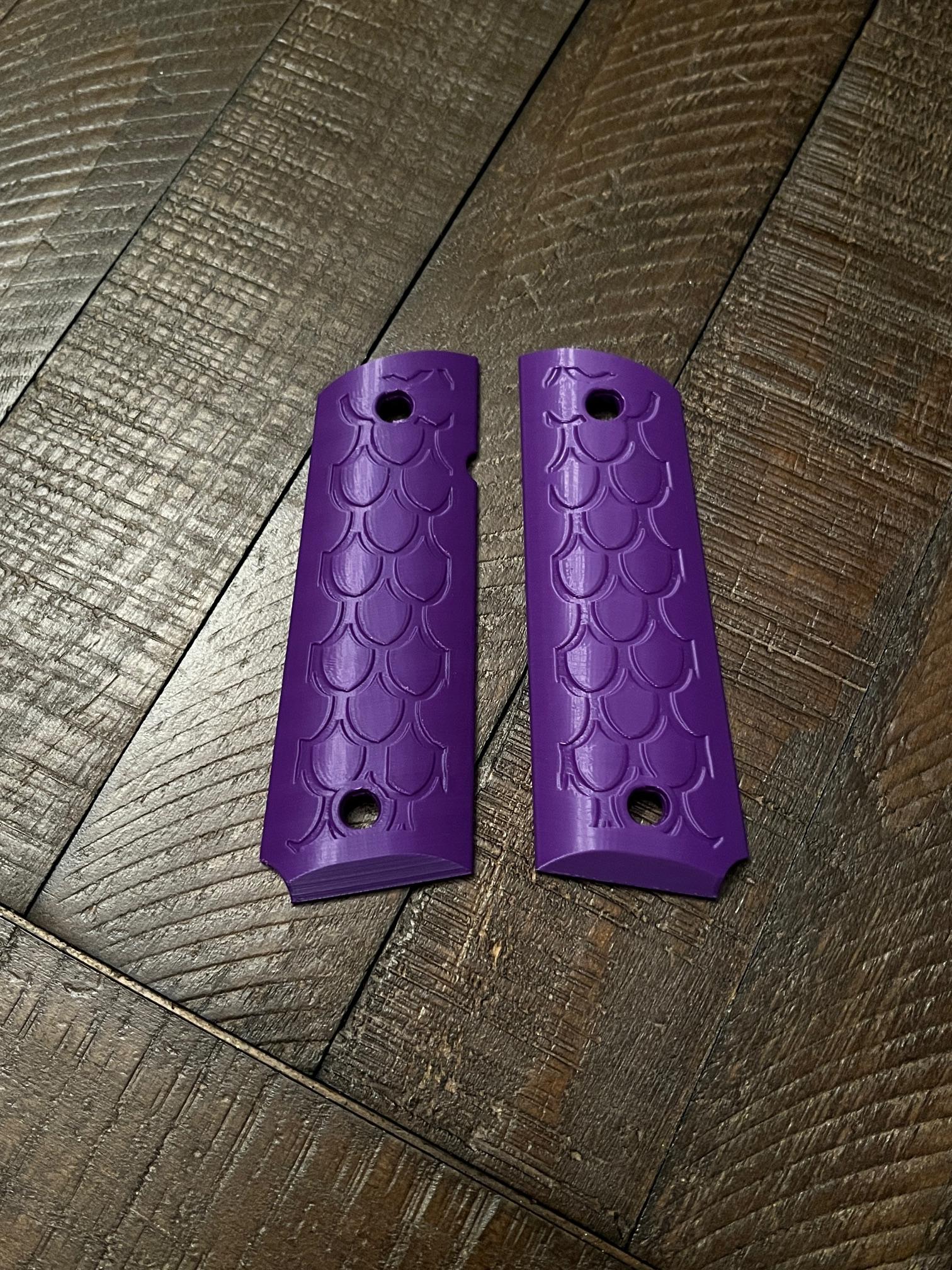 Purple Dragon Scale 1911 Pistol Grips Kimber Colt Rock Island Springfield – Image 1