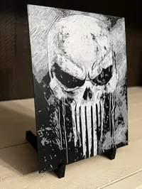 Punisher-Inspired Skull 3D Printed Wall Art – Image 2