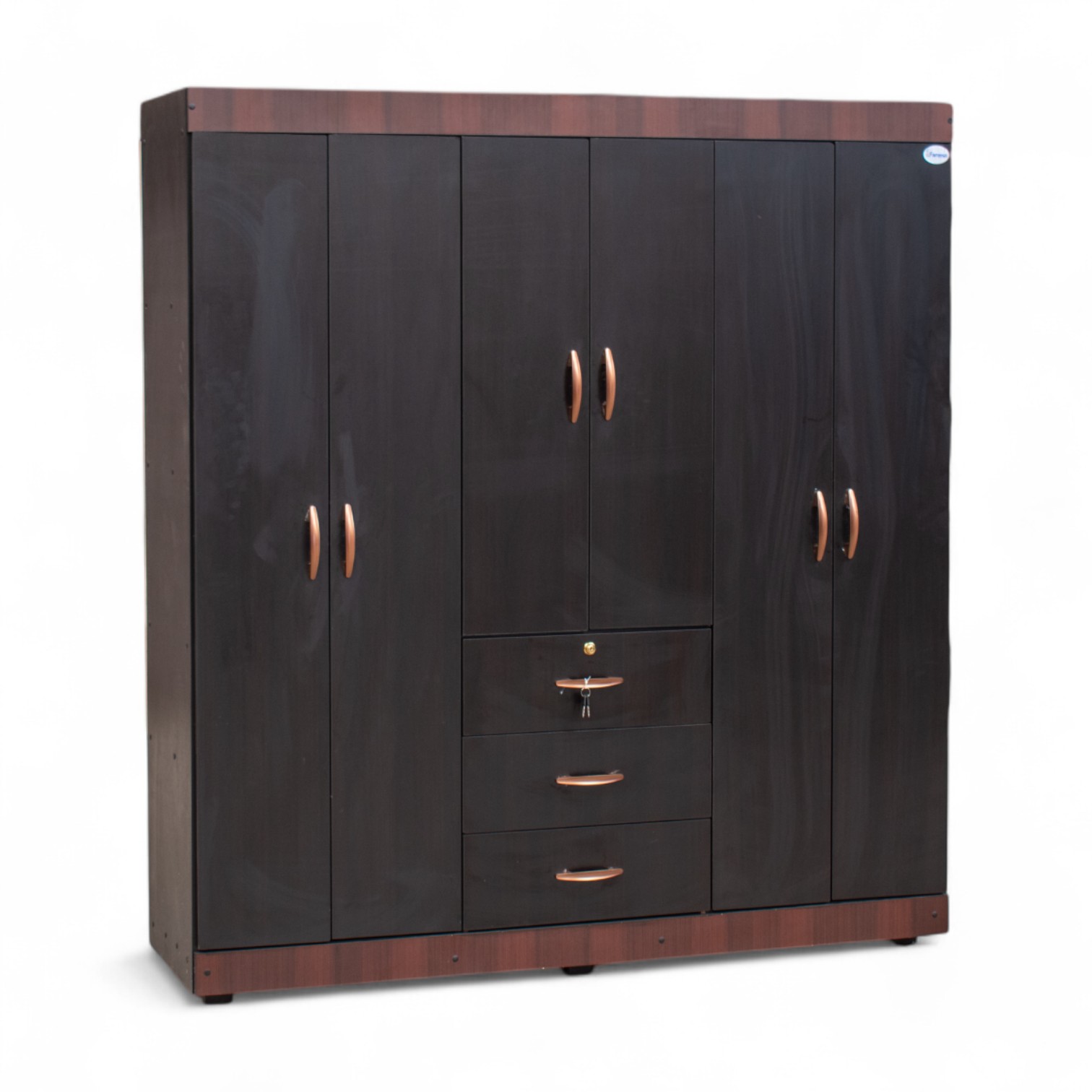 Ropero 6 Cuerpos Wengue Liso – Image 1