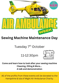 Sewing Machine Maintenance Talk AIR AMBULANCE WEEK – Image 1