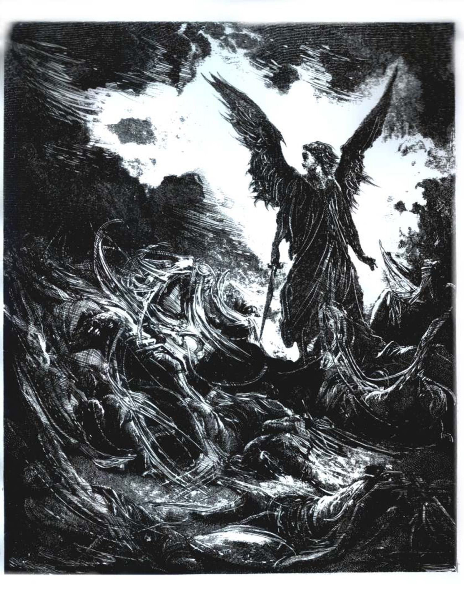 Anioł Zagłady – cykl 3 grafik , Angel of Destruction – a cycle of 3 prints – Image 1
