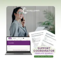 Support Coordinator Template Bundle (Editable Word Documents)  – Image 1