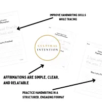 Positive Affirmation Handwriting Practice | Mindfulness Tracing Worksheets | Printable Self-Esteem & Kids Confidence Builder – Image 2