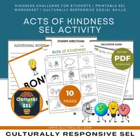 Acts of Kindness SEL Activity | Printable Kindness Tracker | Low-Ink & Classroom-Friendly – Image 1