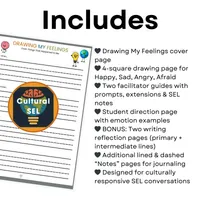 Drawing My Feelings: Identity-Affirming SEL Journal for Emotional Expression – Image 2