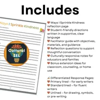 Ways I Sprinkle Kindness | SEL Writing & Drawing Journal | Kindness Reflection – Image 2