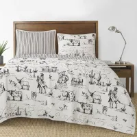 Paseo Road Western Toile Reversible Quilt Set – Image 3