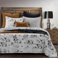 Paseo Road Western Toile Reversible Quilt Set – Image 1