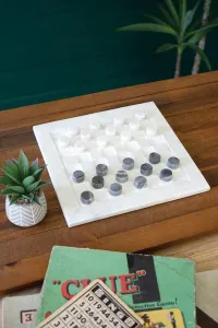 Marble Checkers Game Set – Image 1