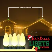 DIY C9 Christmas Light Kit – 100 ft | Choose Warm White, Red & White, or Multicolor | Includes Bulbs, Plugs, and Wire – Image 7