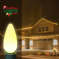 DIY C9 Christmas Light Kit – 100 ft | Choose Warm White, Red & White, or Multicolor | Includes Bulbs, Plugs, and Wire – Image 4