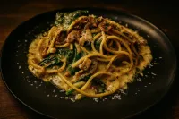 Creamy Mushroom & Garlic Spaghetti – Image 1