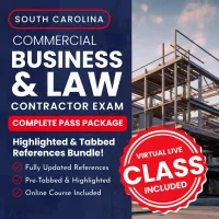 South Carolina Commercial Business and Law Contractor Exam Complete Pass Package – Image 1
