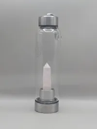 Pink Quartz Water Bottle | Love, Harmony & Emotional Healing – Image 1