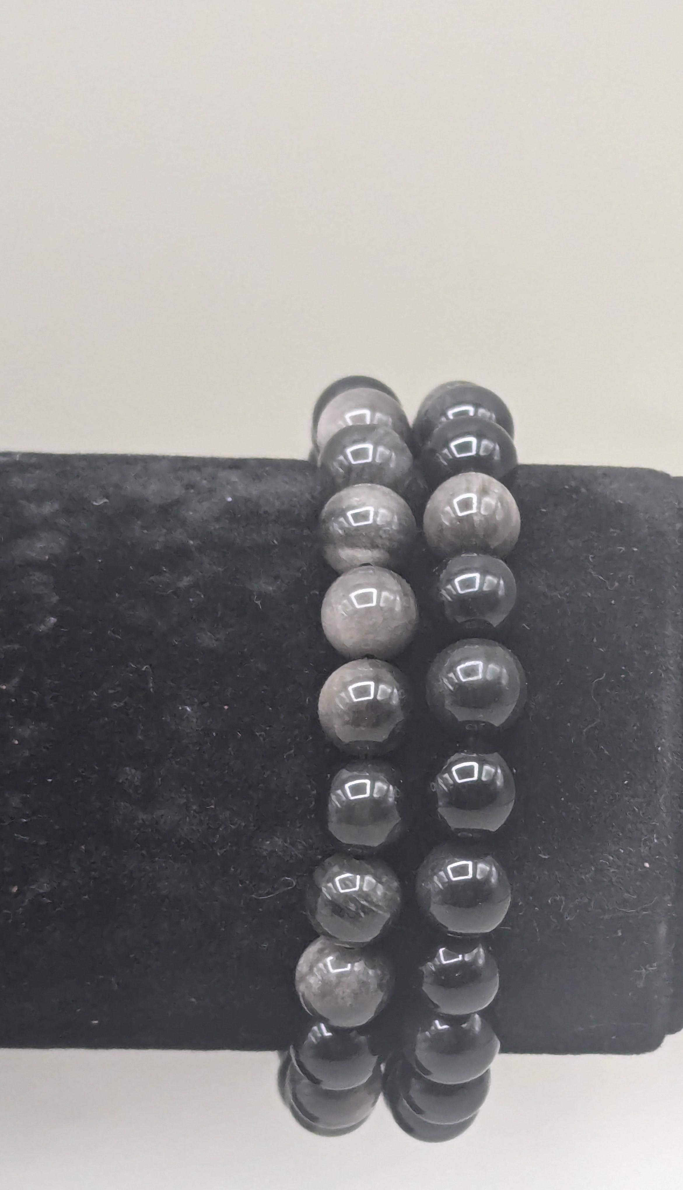 Gold Obsidian Protection Bracelet | Grounding & Energetic Shielding – Image 1