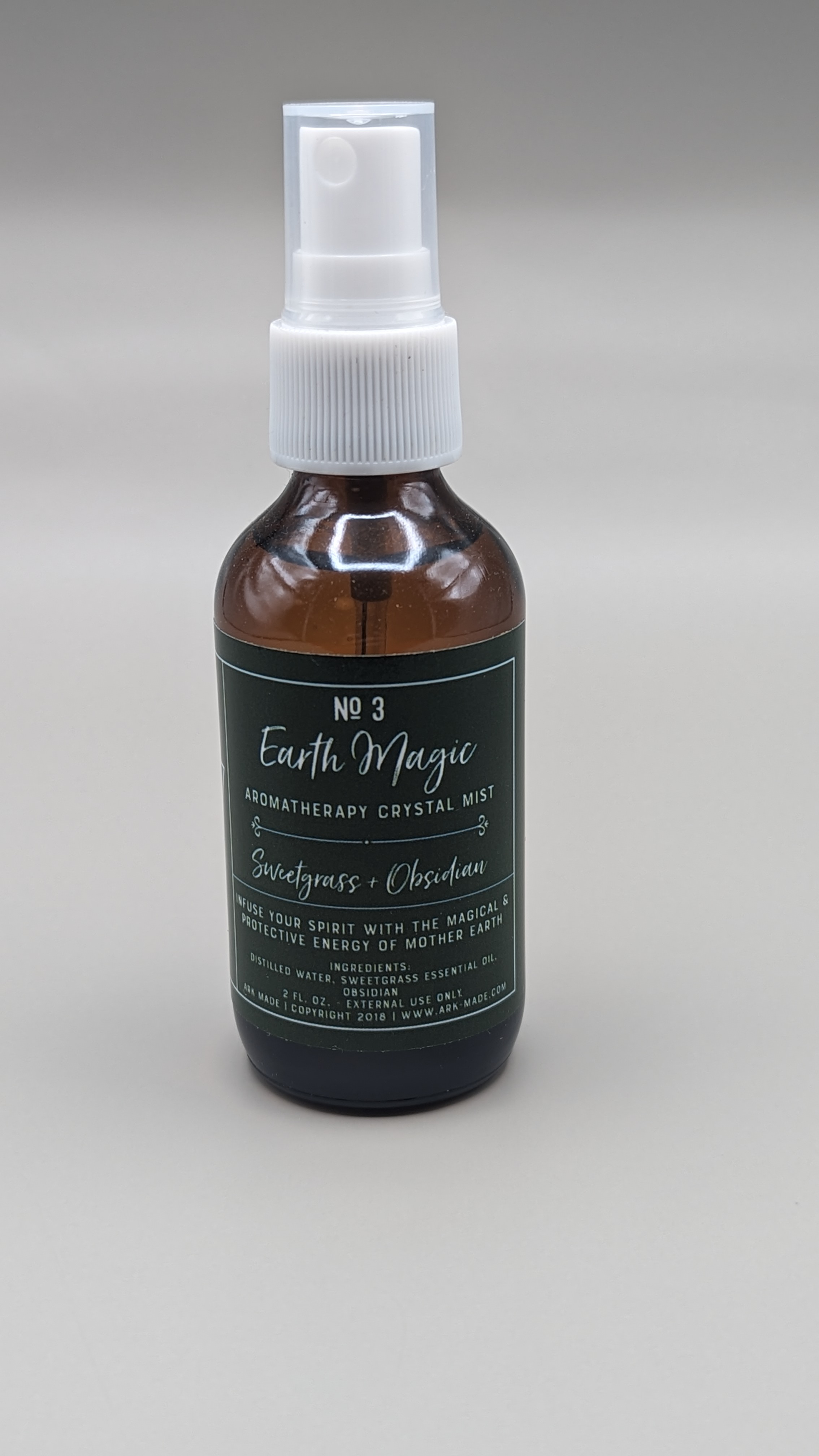 Aromatherapy Crystal Mist – Earth Magic | Sweetgrass & Obsidian – Image 1