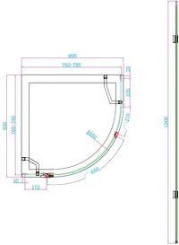 Athena Hinged Quadrant 8×8 – Image 4