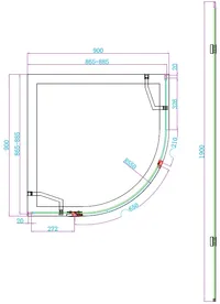 Athena Hinged Quadrant 9×9 – Image 4