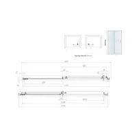 S6 Sliding Shower Door 1400 – Image 4