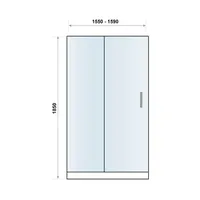 S6 Sliding Shower Door 1600 – Image 4