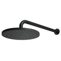 Core Round Shower Head & Arm Matte Black – Image 1