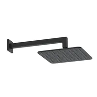 Square Shower Arm & Head Matte Black – Image 1