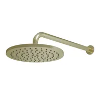 Core Round Shower Head & Arm Brushed Brass – Image 1