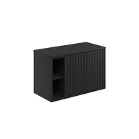 Alfie 800 Cabinet with Open Storage – Matte Black