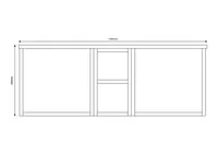 Alfie 1400 Cabinet with Open Storage – Image 4