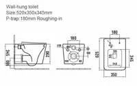 Riviera Square Wall Hung WC – Image 6